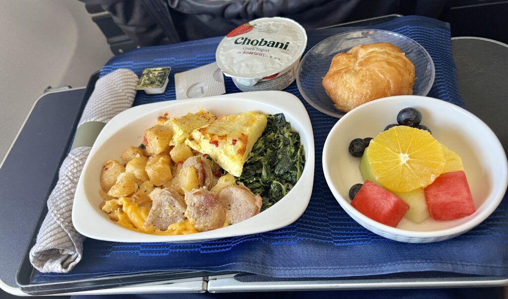 Taste Test New Breakfast Options in United First Class The Bulkhead Seat