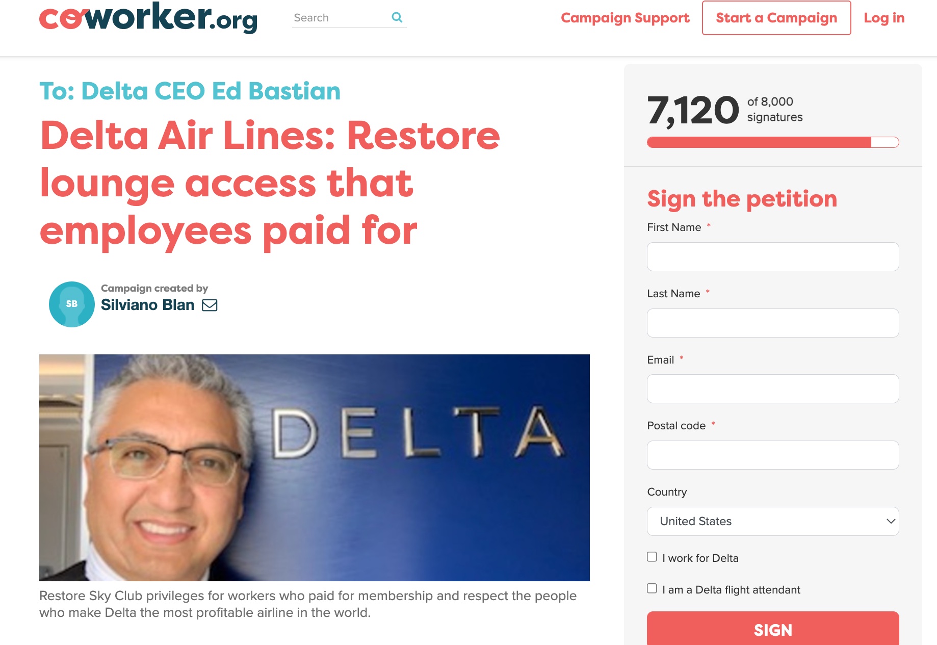 Delta Petition