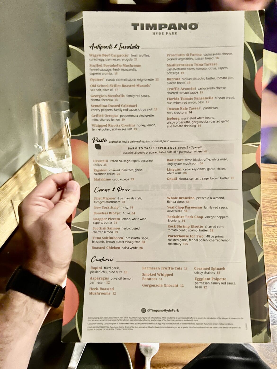 Restaurant Review Timpano (Tampa) The Bulkhead Seat