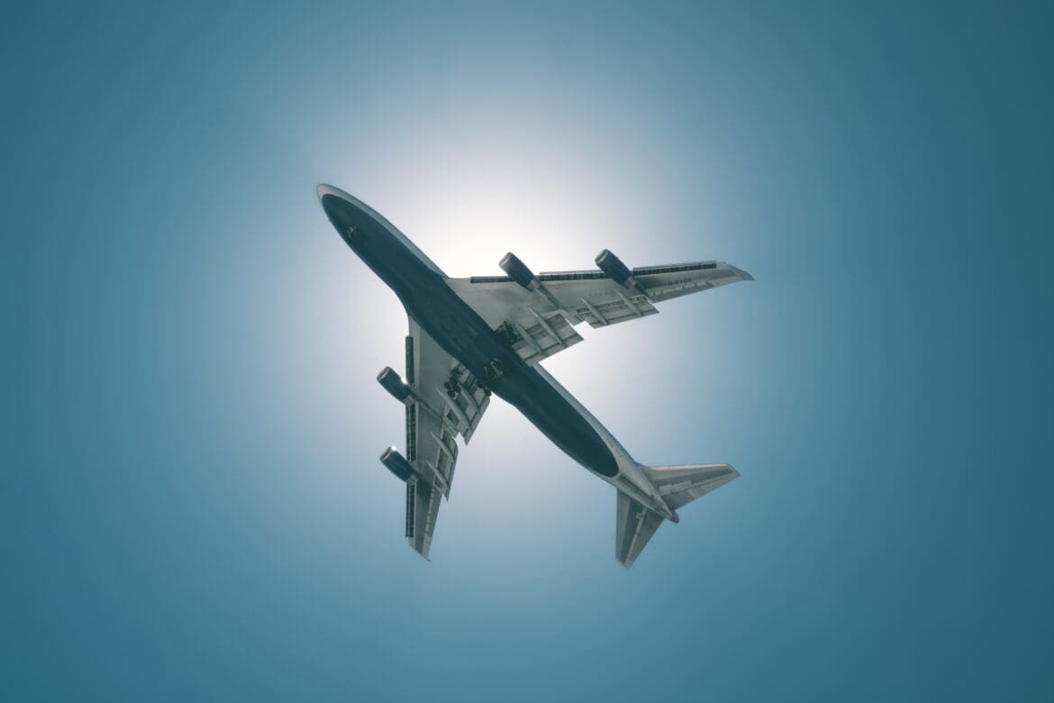 Plane an airplane flying in the sky