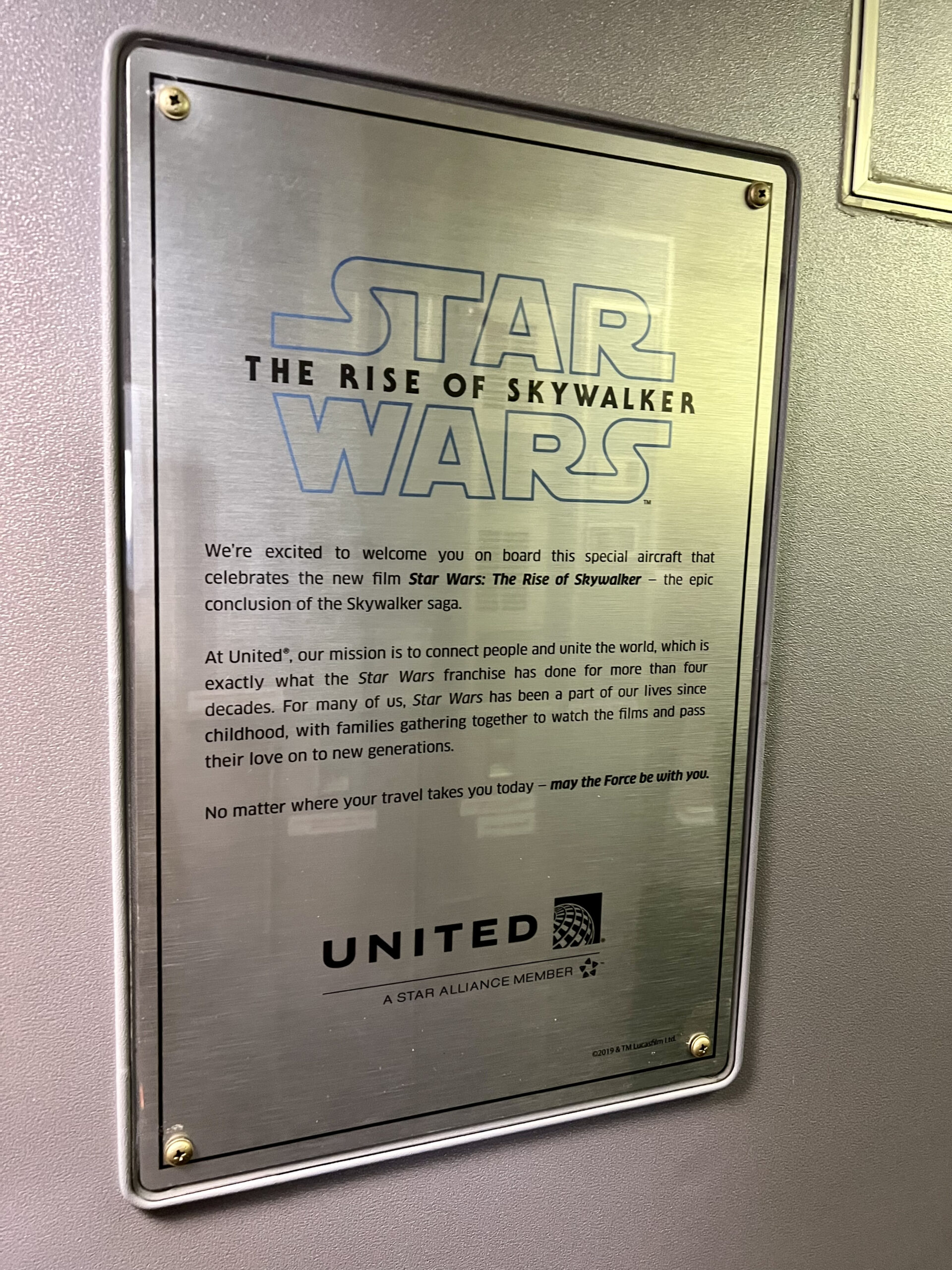 Star Wars Plaque