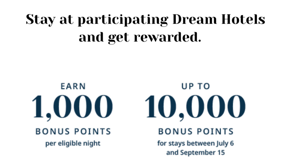 Dream Hotels Bonus