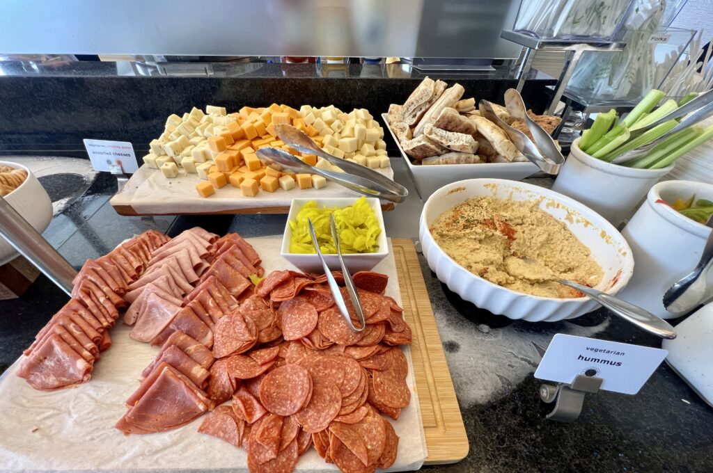 Delta Sky Club EWR Meats and Cheeses