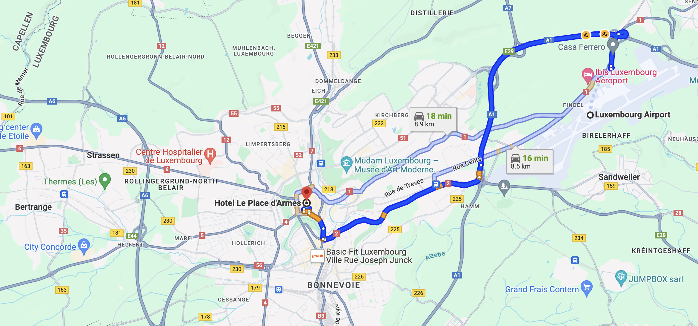 Luxembourg Map