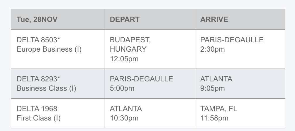 Air France Booking