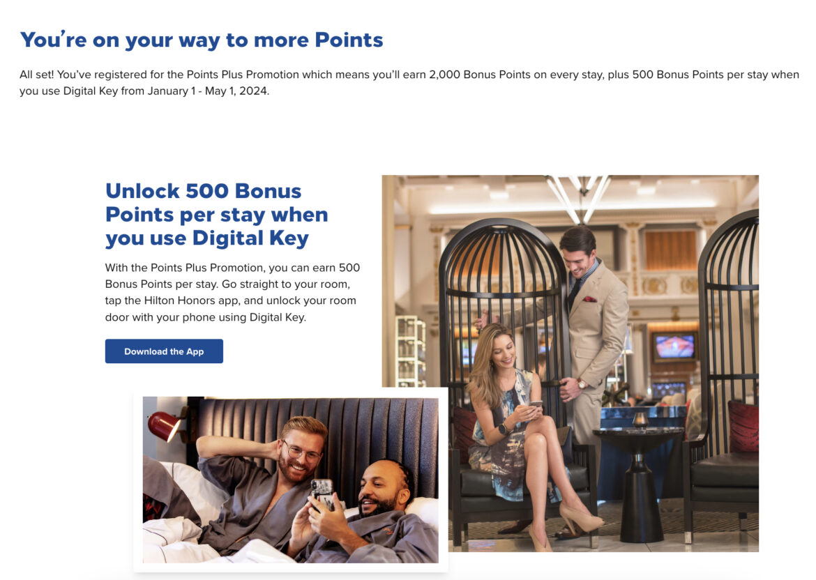 Hilton Launches Its First 2024 Promo Bonus Points Per Stay, Plus More