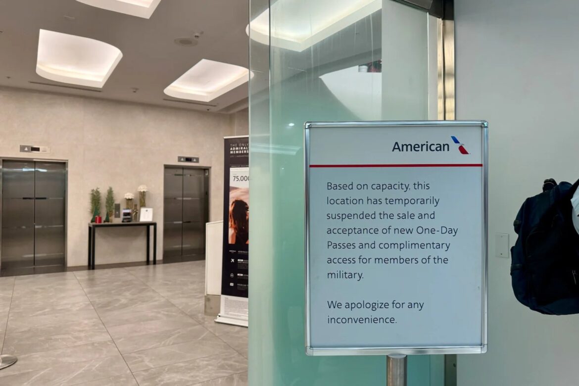 a sign in a building