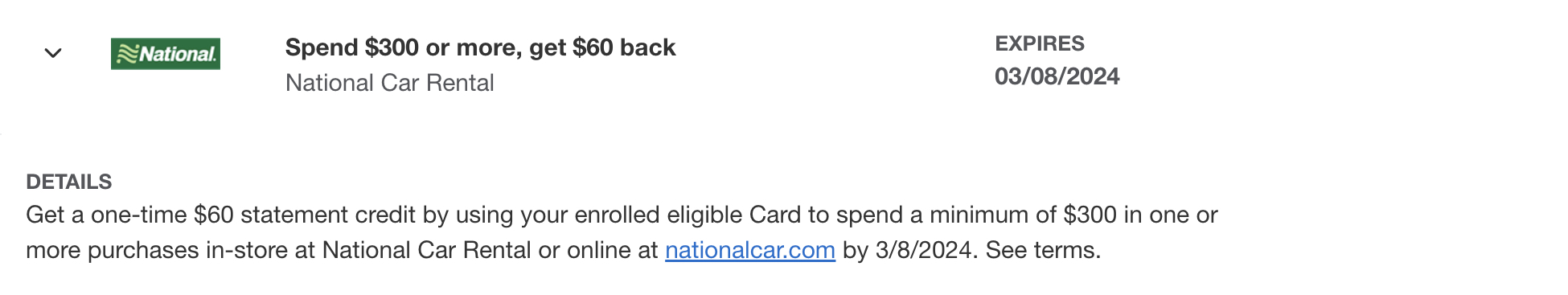 Amex Offer National
