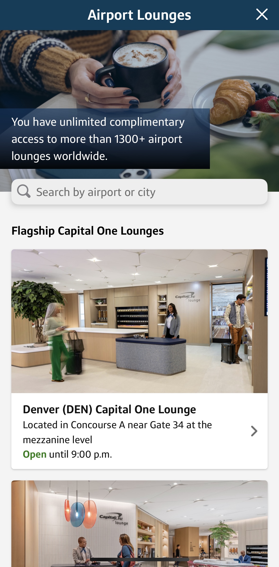 Capital One Lounge App