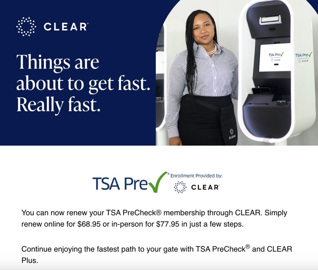 CLEAR TSA PreCheck