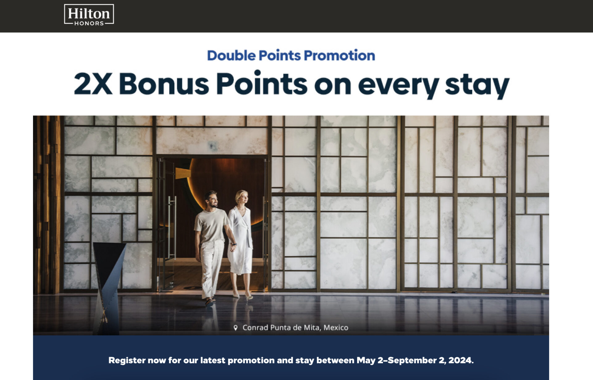 Register Now Hilton Double Points Promotion Announced The Bulkhead Seat