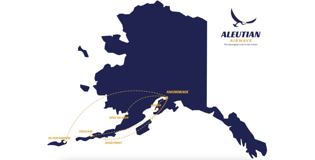 Aleutian Airways Map