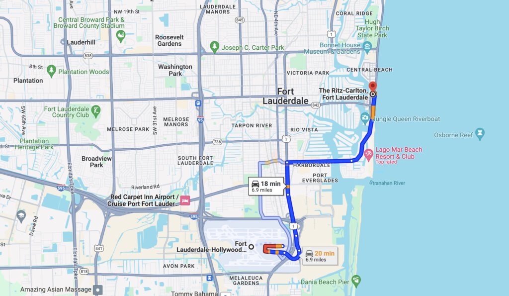 Ritz Carlton Fort Lauderdale Map