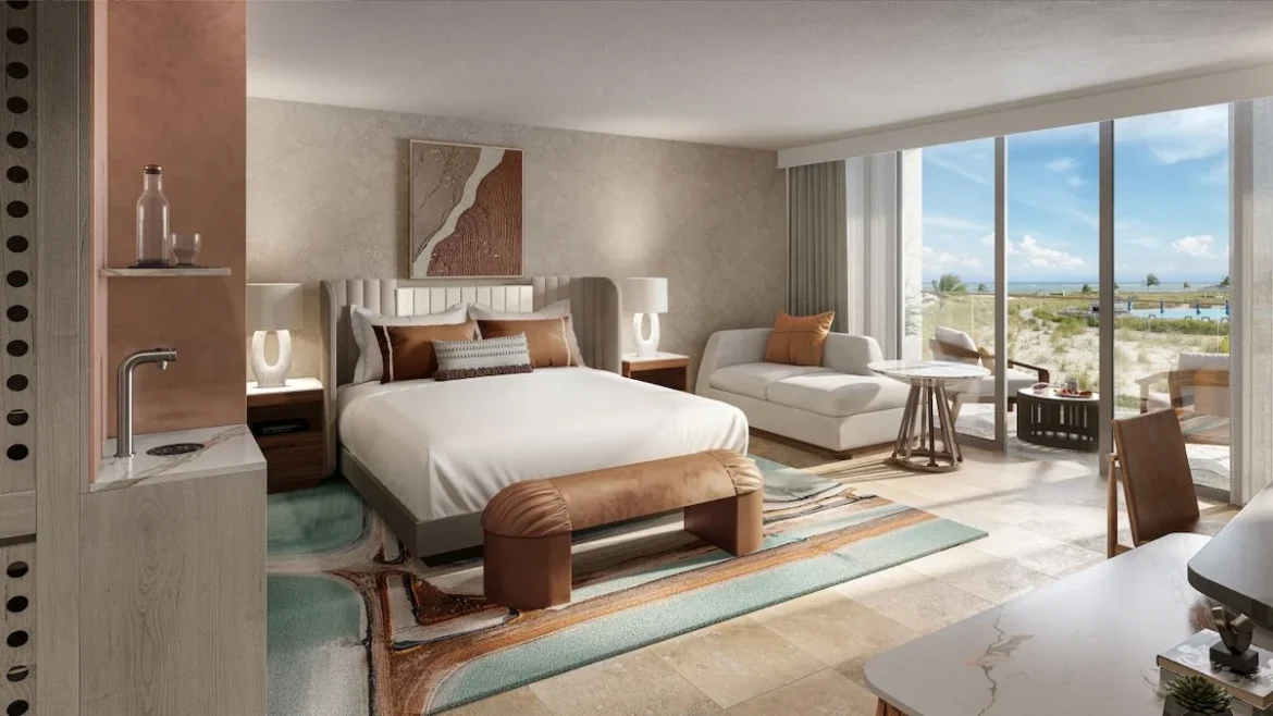 Salterra Turks 2 a bedroom with a bed and a couch