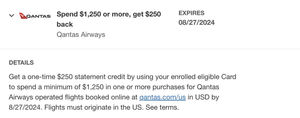 Amex Offer Qantas