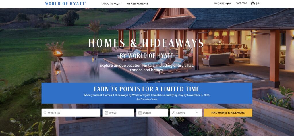 Hyatt Homes Hideaways Promo