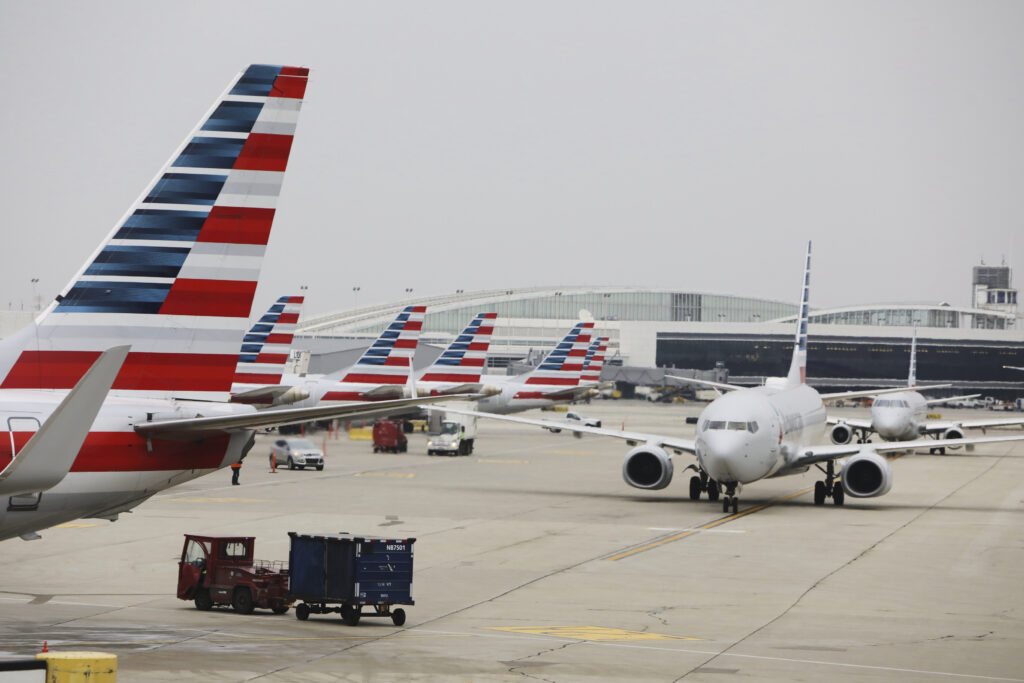 airplanes on the runway