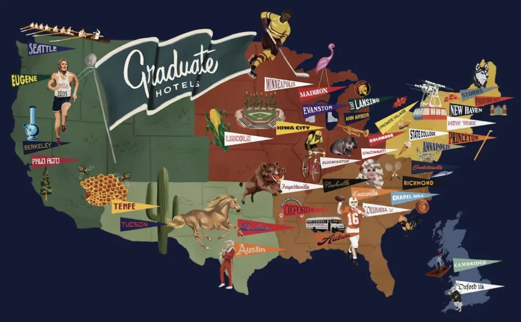 Graduate Hotels Map