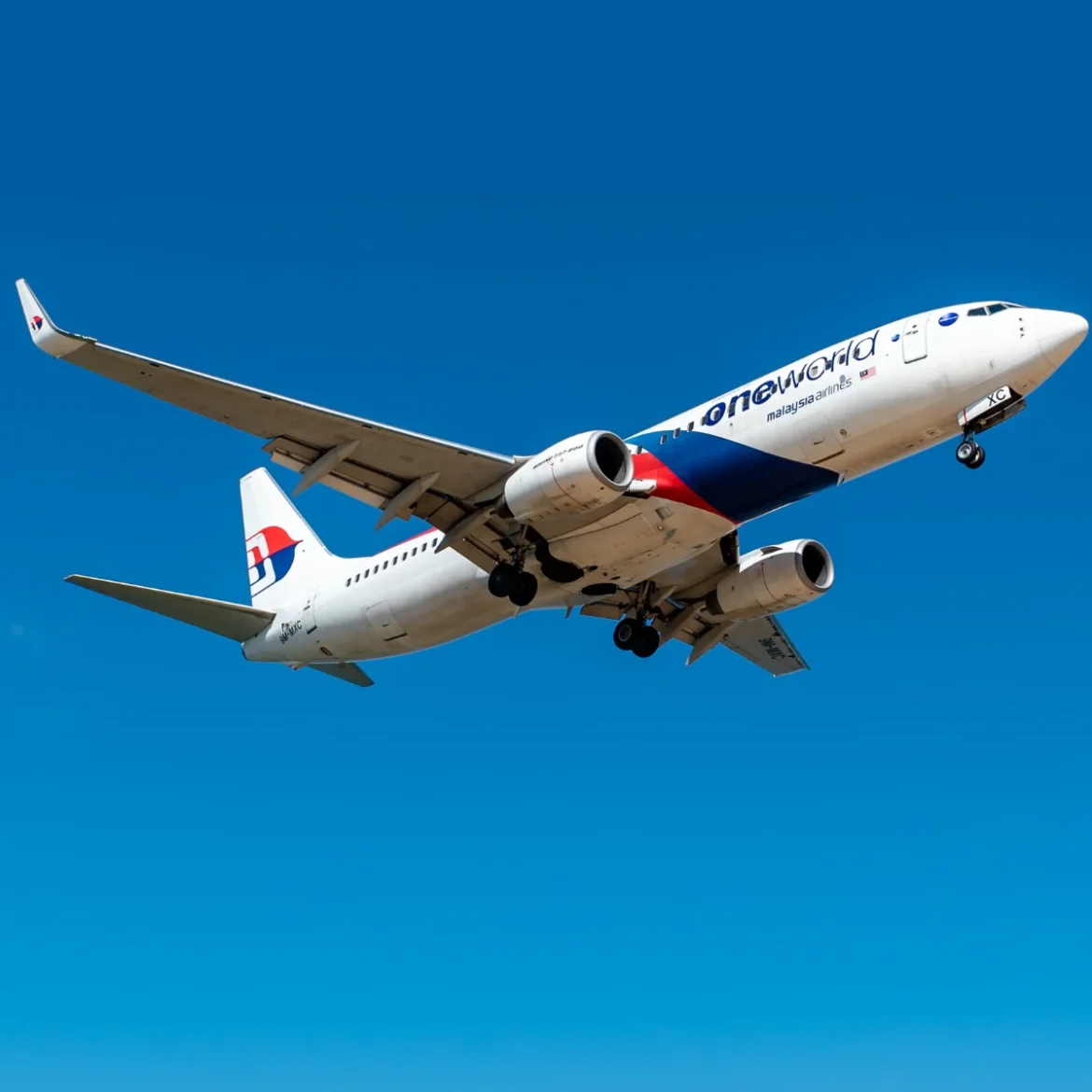 a plane flying in the sky