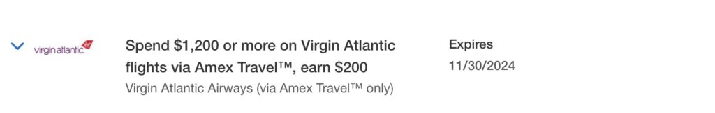 Virgin Amex Offer