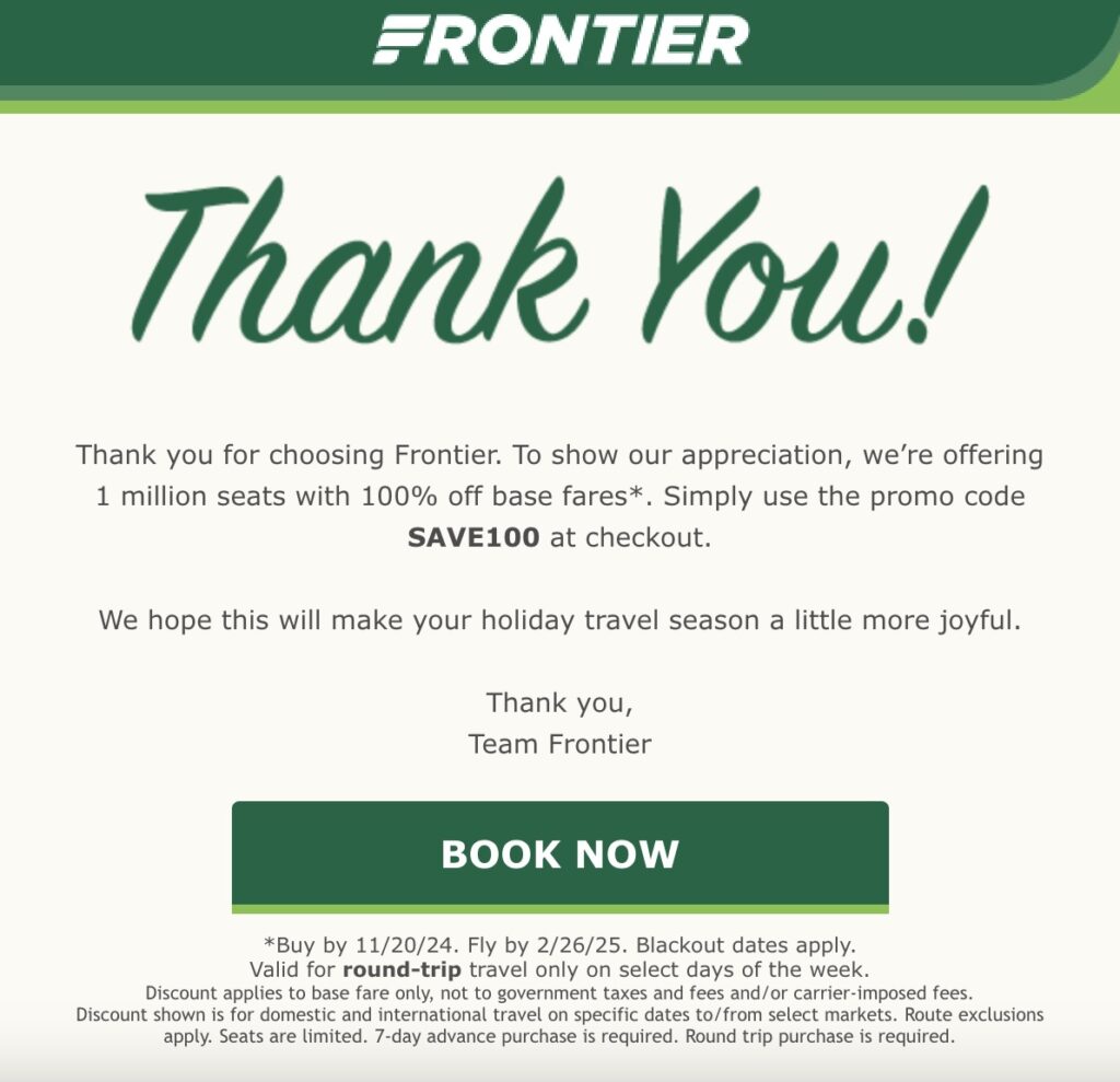 Frontier Sale