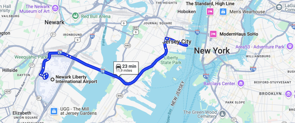 Hyatt Jersey City Map