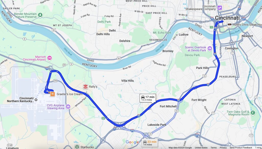 Hyatt Regency Cincinnati Map