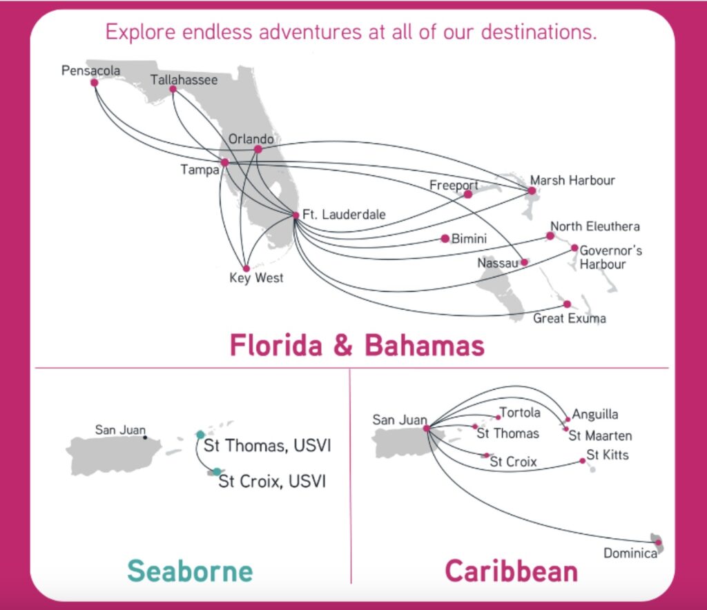 Silver Airways Route Map