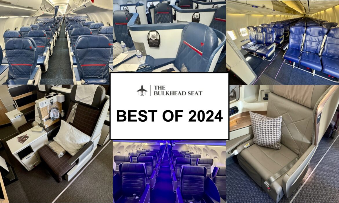 a collage of airplane seats