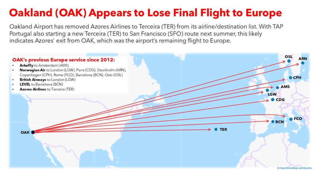 OAK Europe Routes