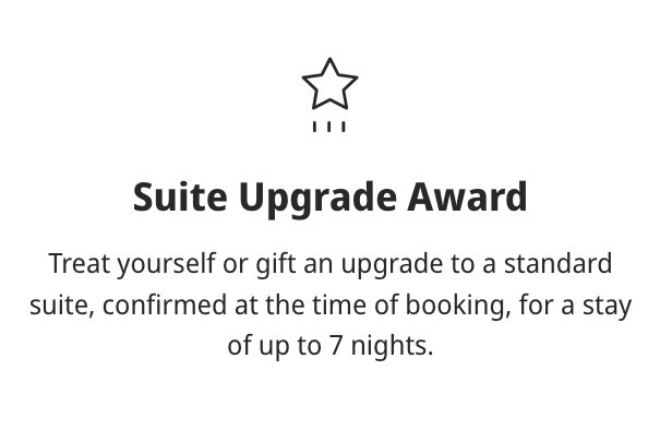 Suite Upgrade Award