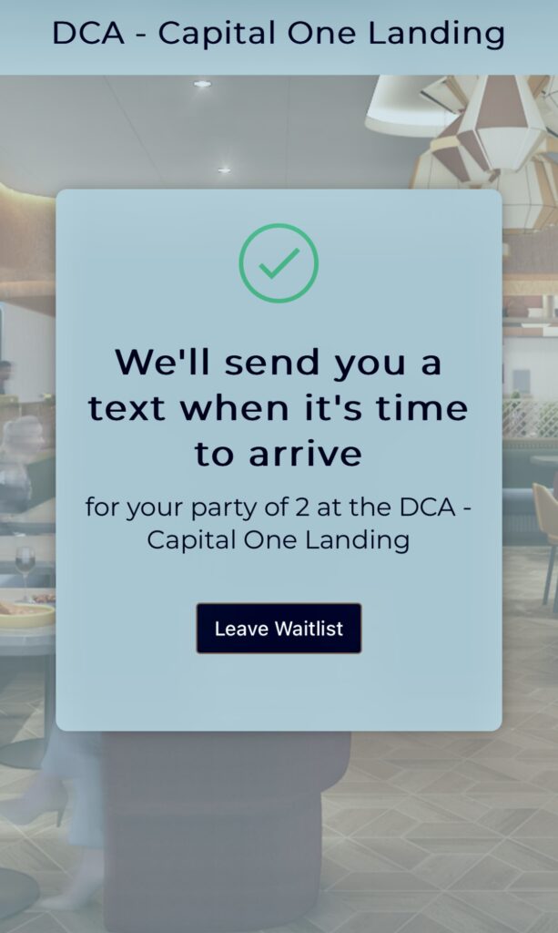 Capital One Lounge DCA 2