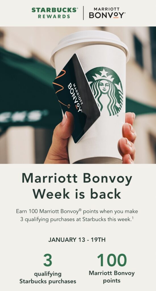 Marriott Starbucks Promo