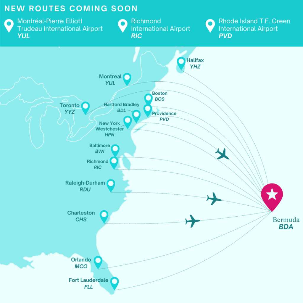 BermudAir Route Map