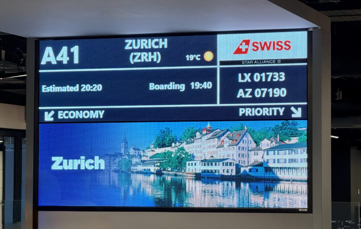 SWISS FCO to ZRH 1