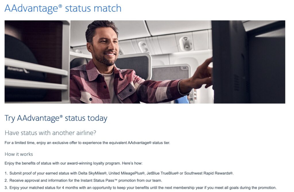 AAdvantage Status Match