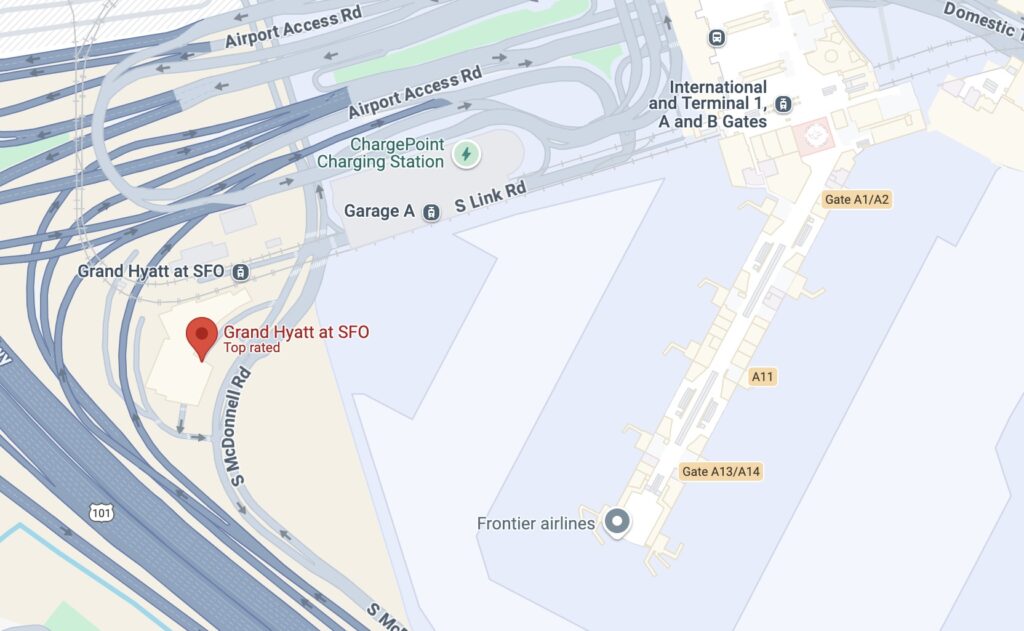 Grand Hyatt at SFO Map