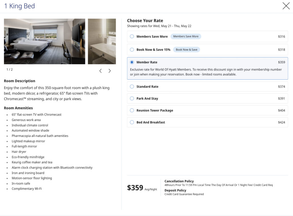 Hyatt Regency Dallas Booking