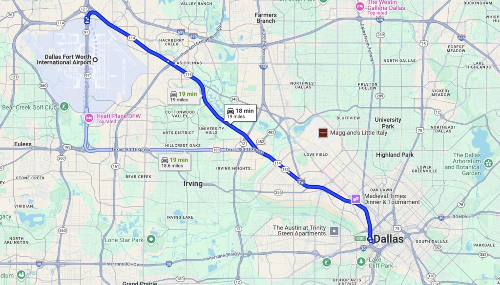 Hyatt Regency Dallas Map