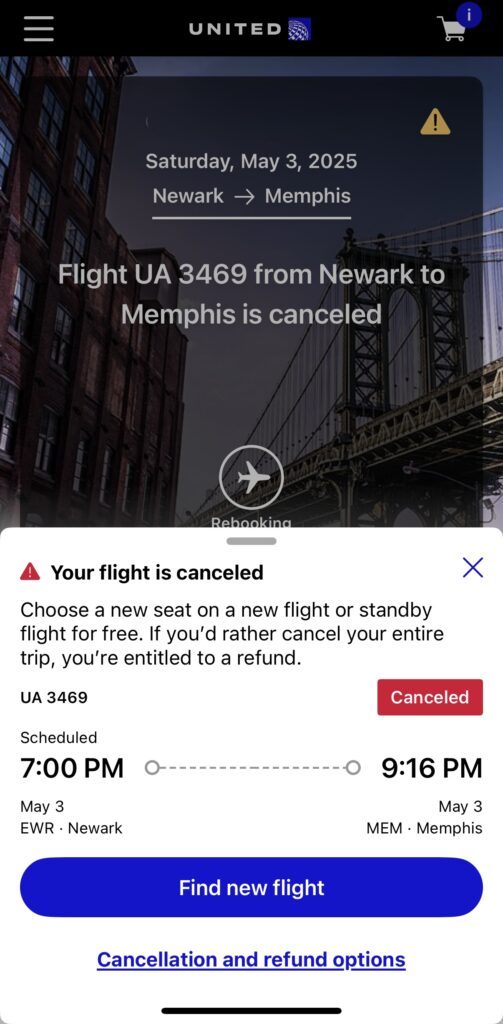 UA Cancelled Flight