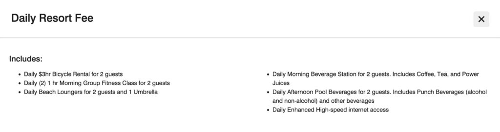 St. Regis Bal Harbour Resort Fee