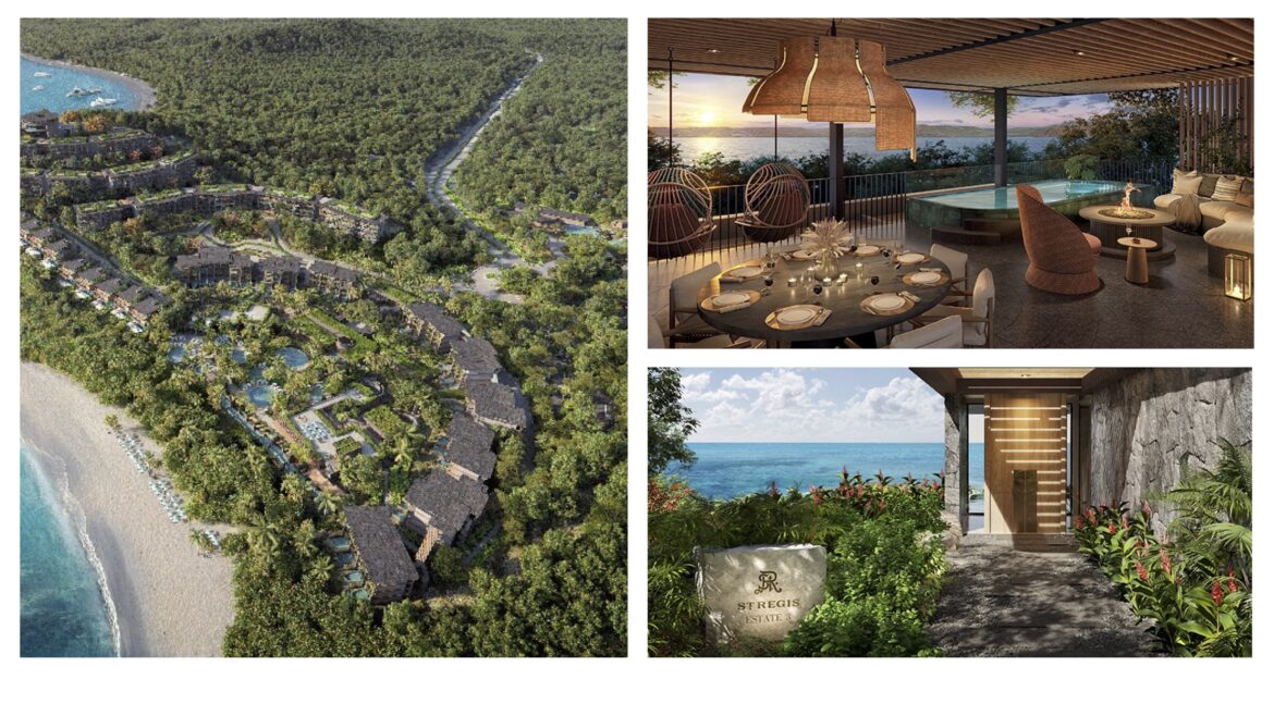 a collage of a resort