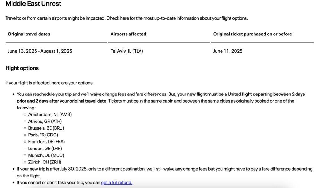 United Travel Waiver