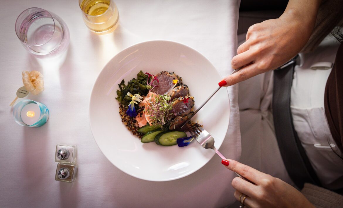 Fiji Business Class Meal