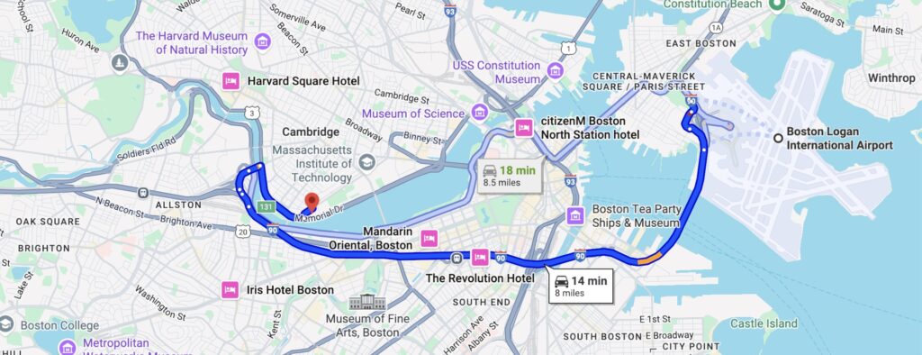 Hyatt Regency Cambridge Map