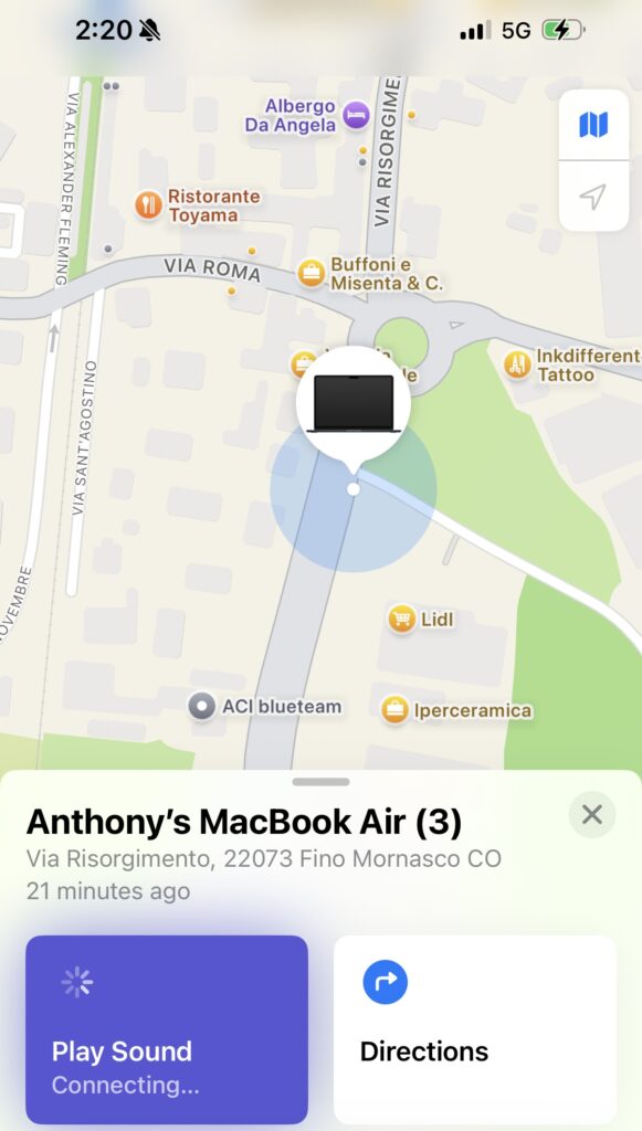 Find My MacBook