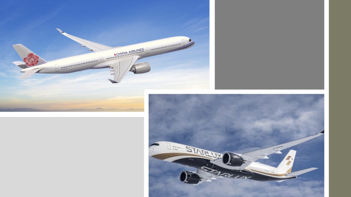 a collage of airplanes in the sky