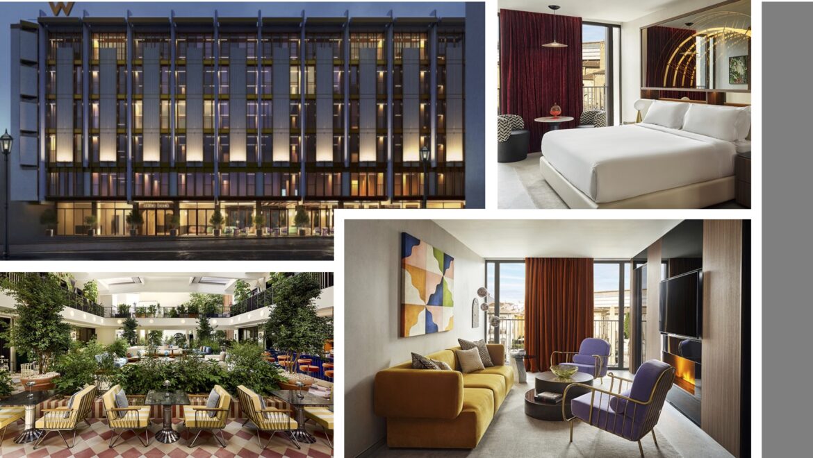 a collage of different rooms