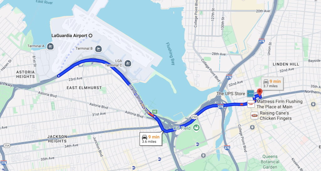 Westin Flushing LaGuardia Airport Map