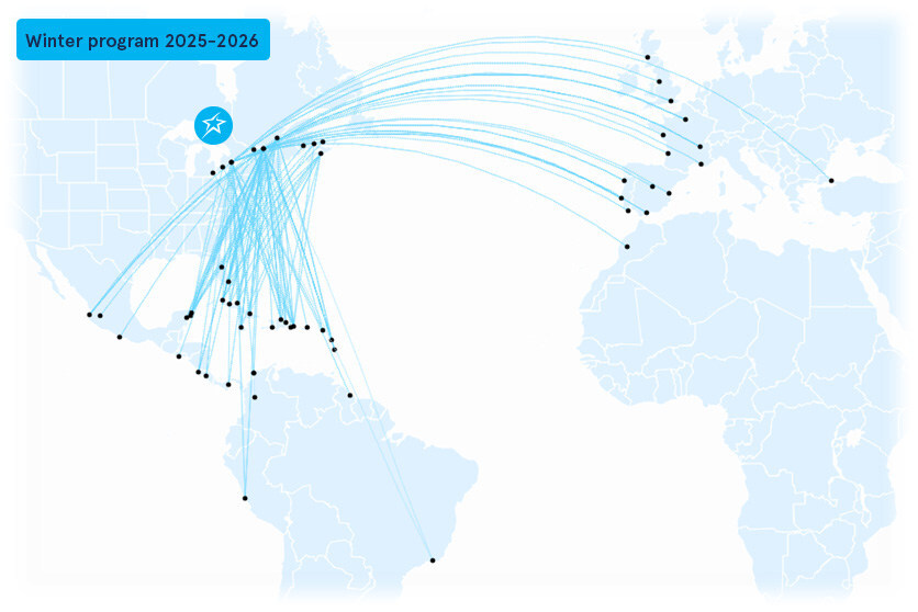 Air Transat Map